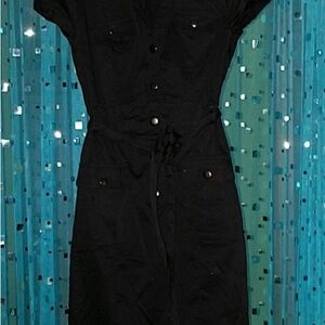 ⚪️Black Button-Up Dress with matching belt